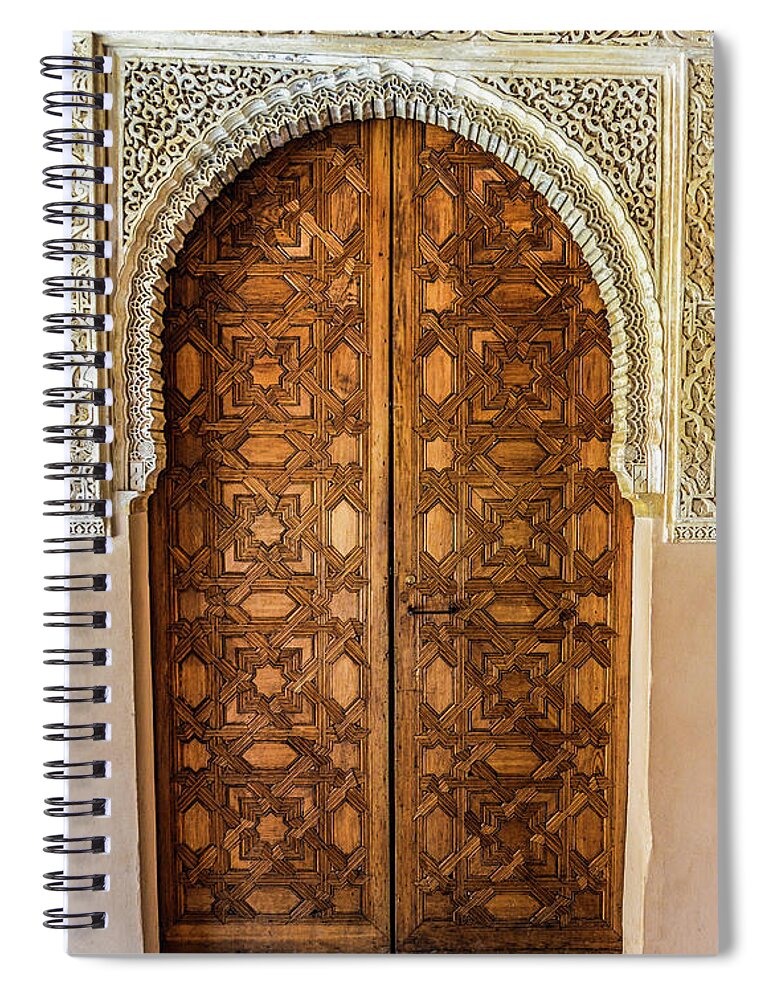 Arch Spiral Notebook featuring the photograph Islamic-style Doorway In Granada, Spain by Starcevic