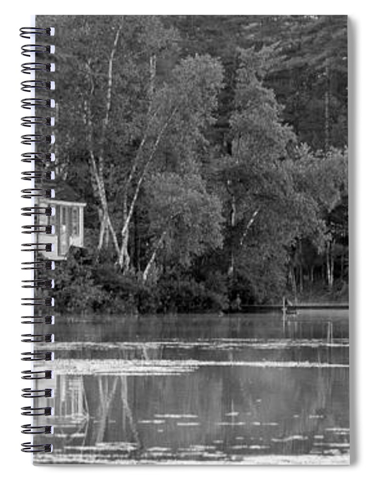 Maine Spiral Notebook featuring the photograph Island Cabin - Maine by Steven Ralser