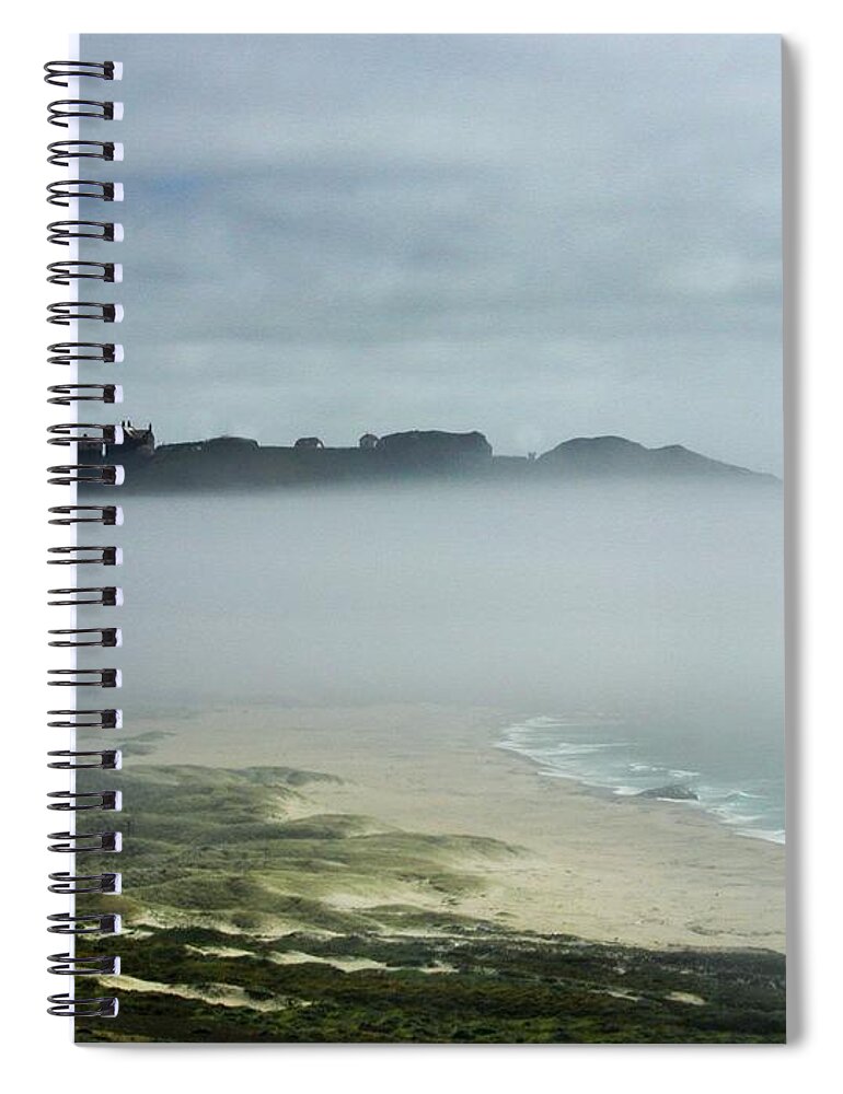Big Sur Spiral Notebook featuring the photograph Island in the Clouds by Steve Ondrus