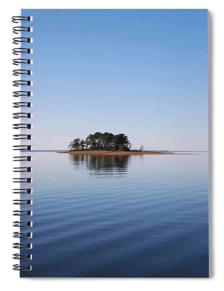 Rock Spiral Notebook featuring the photograph Island on Lake Sam Rayburn by Max Mullins