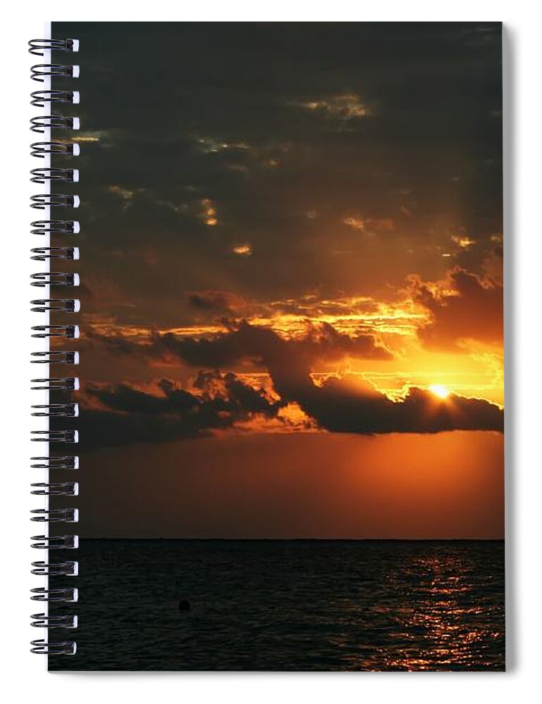 Cozumel Spiral Notebook featuring the photograph It Burns by Laurie Search
