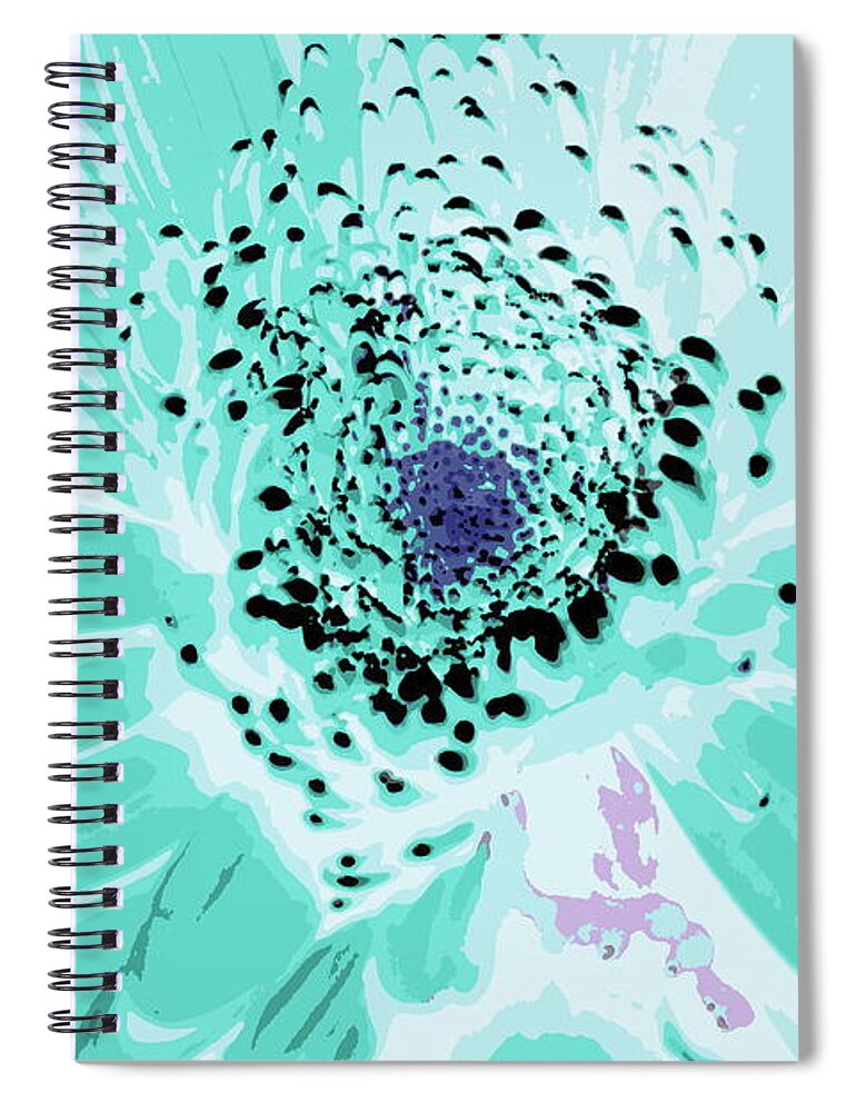 Abstract Spiral Notebook featuring the photograph It Is All About Color - Abstract Flowers by Ella Kaye Dickey
