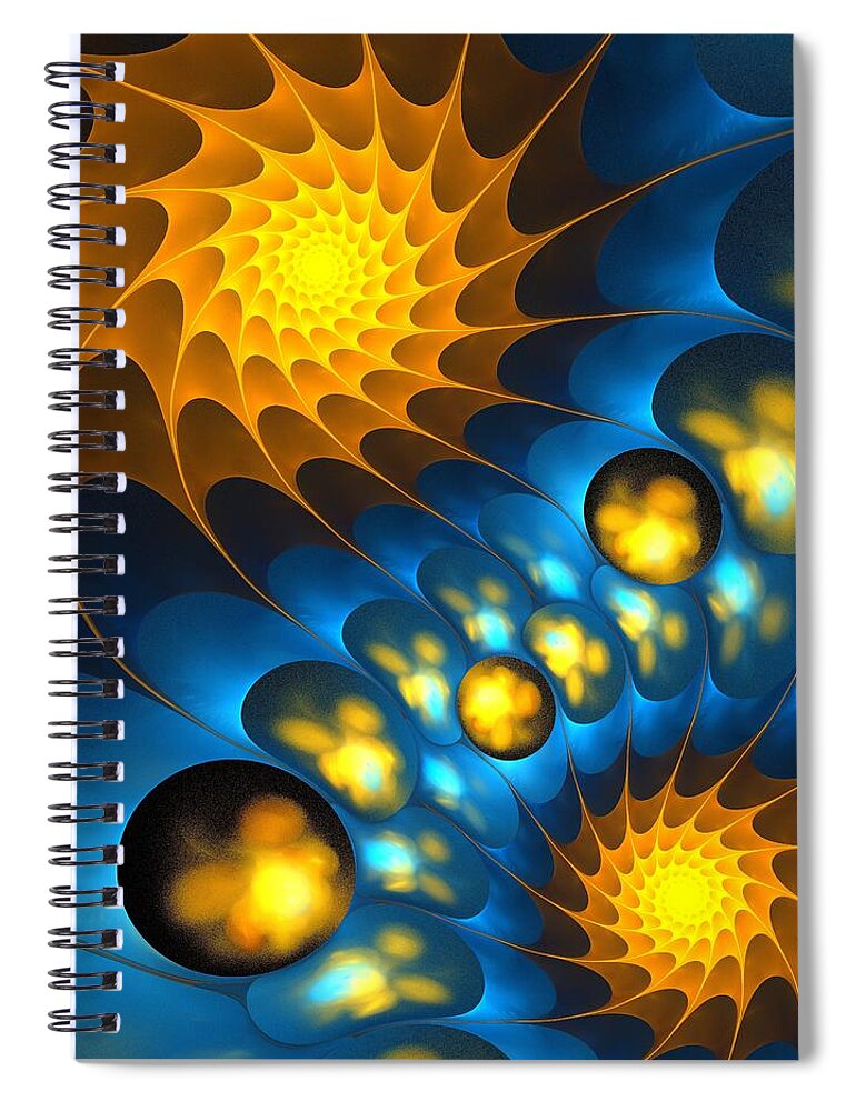 Time Spiral Notebook featuring the digital art It is Time by Anastasiya Malakhova