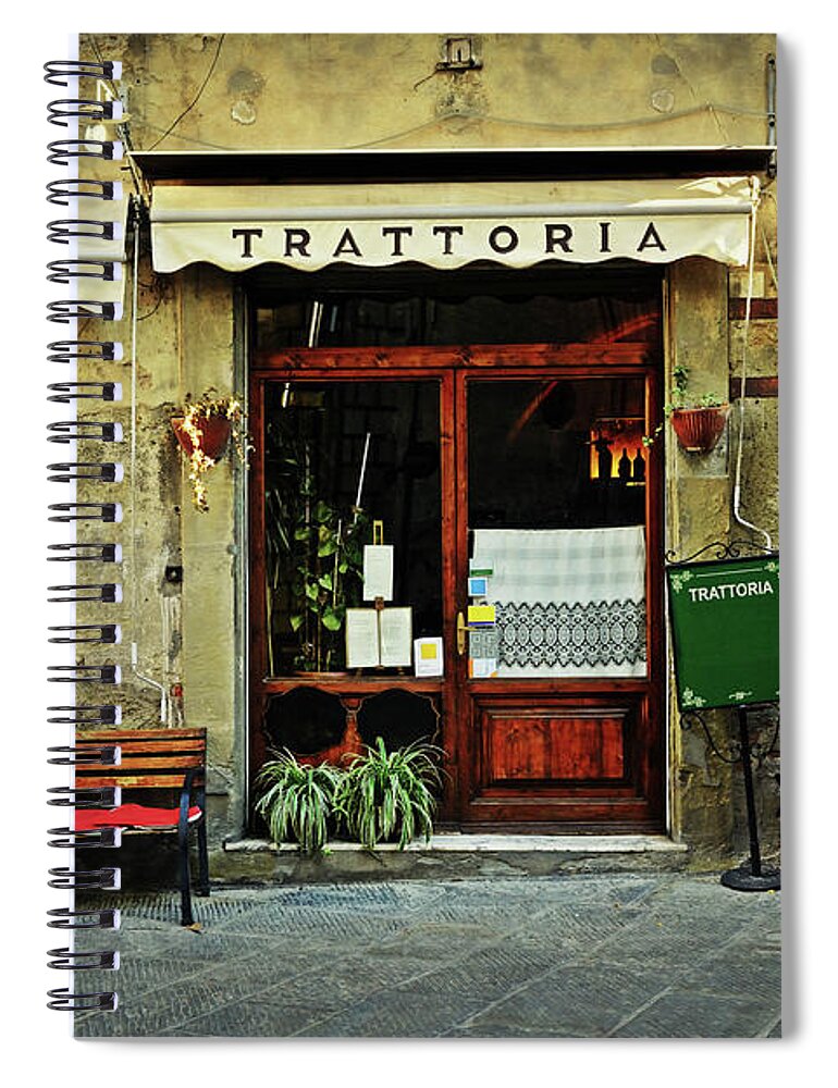 Built Structure Spiral Notebook featuring the photograph Italian Restaurant by Lenta