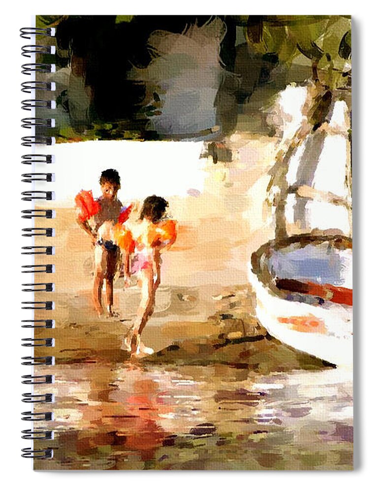 Children Spiral Notebook featuring the painting Italian summer by Josef Kelly