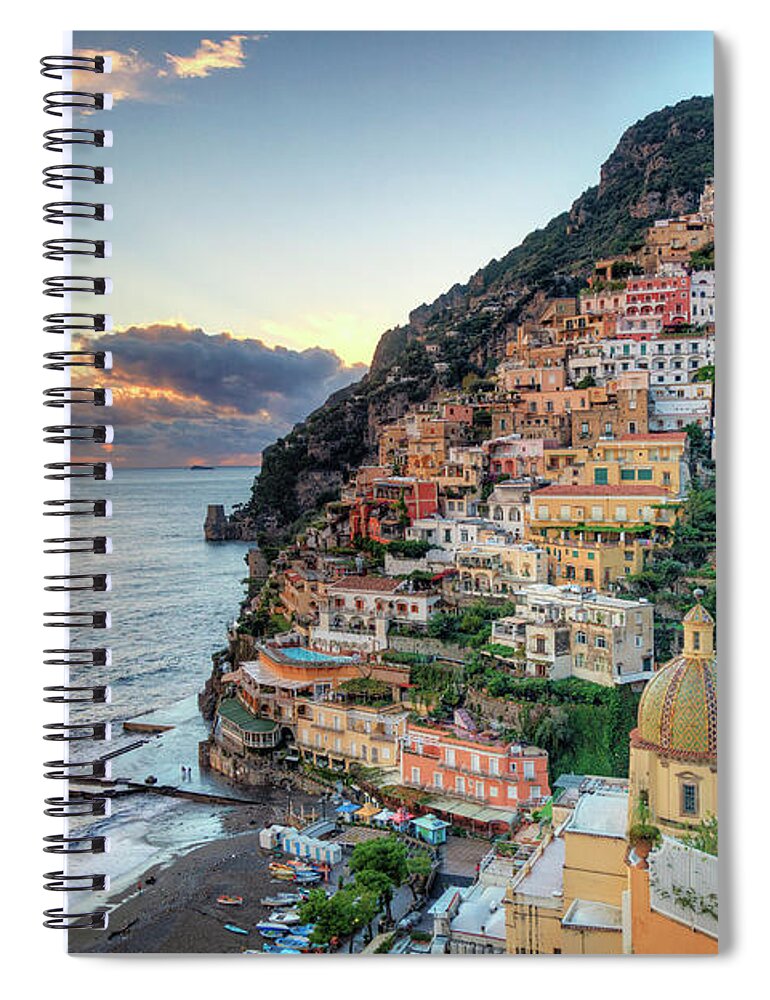 #faatoppicks Spiral Notebook featuring the photograph Italy, Amalfi Coast, Positano by Michele Falzone