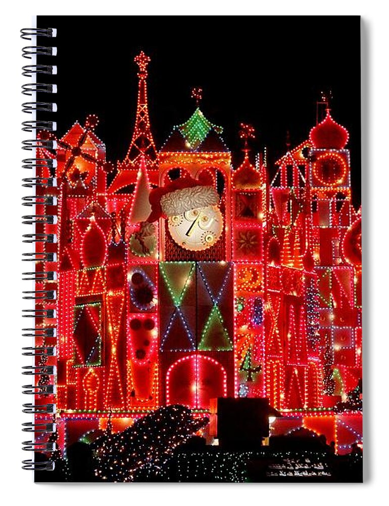 Christmas Spiral Notebook featuring the photograph It's A Small World Christmas by Benjamin Yeager