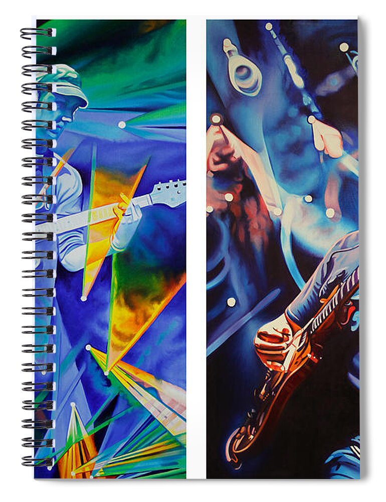 Umphrey's Mcgee Spiral Notebook featuring the painting Jake and Brendan by Joshua Morton