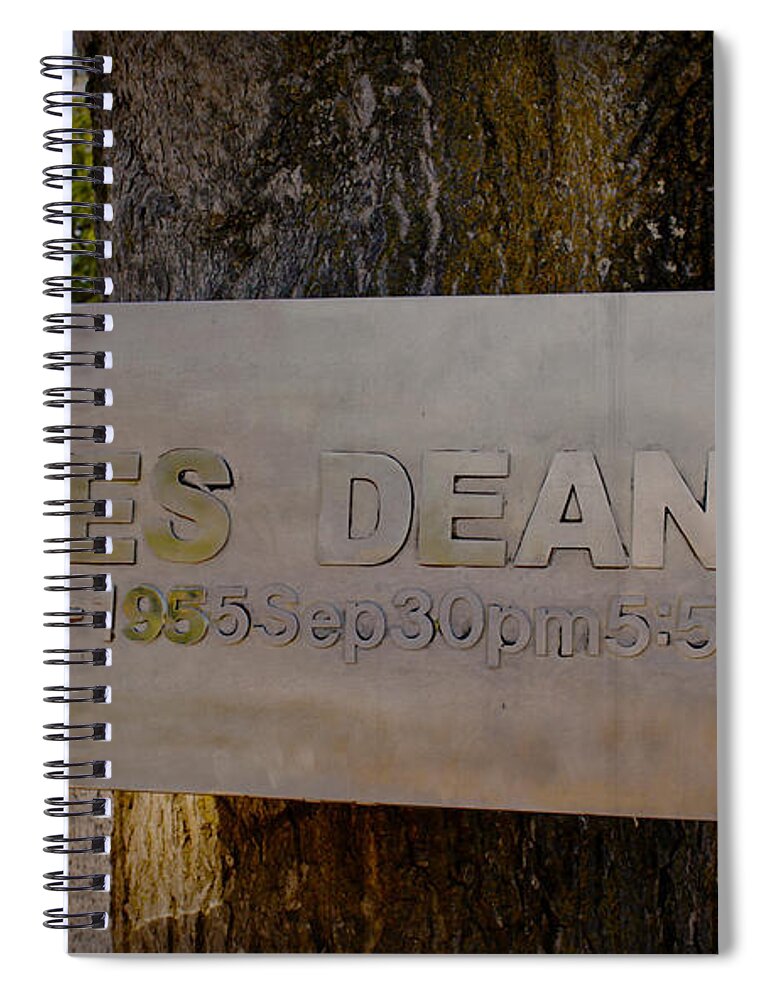 James Dean Spiral Notebook featuring the photograph James Dean James Dean by Janice Pariza