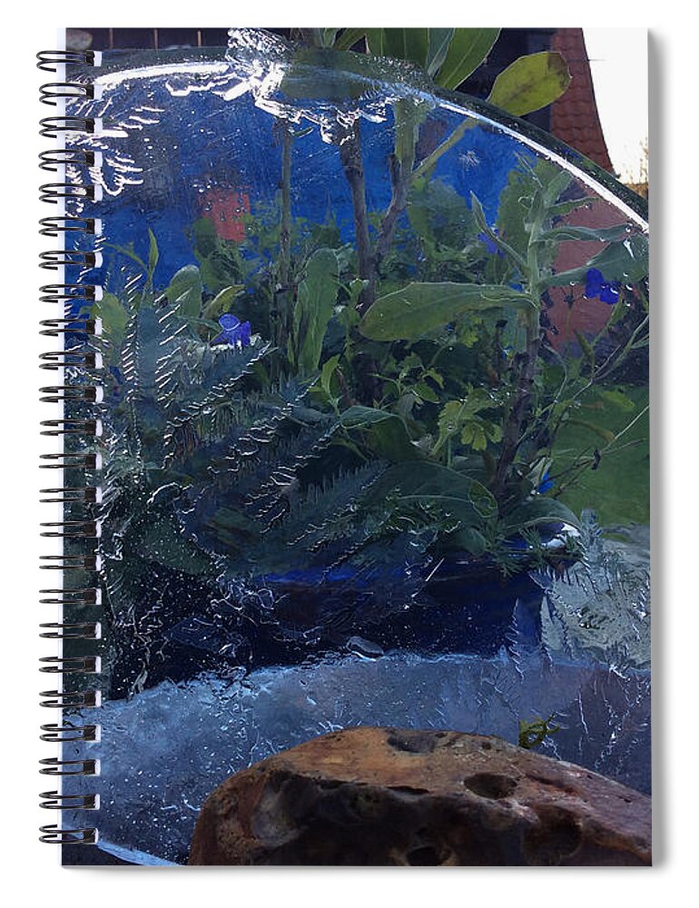 Colette Spiral Notebook featuring the photograph January 2015 Ice Water Experiment by Colette V Hera Guggenheim