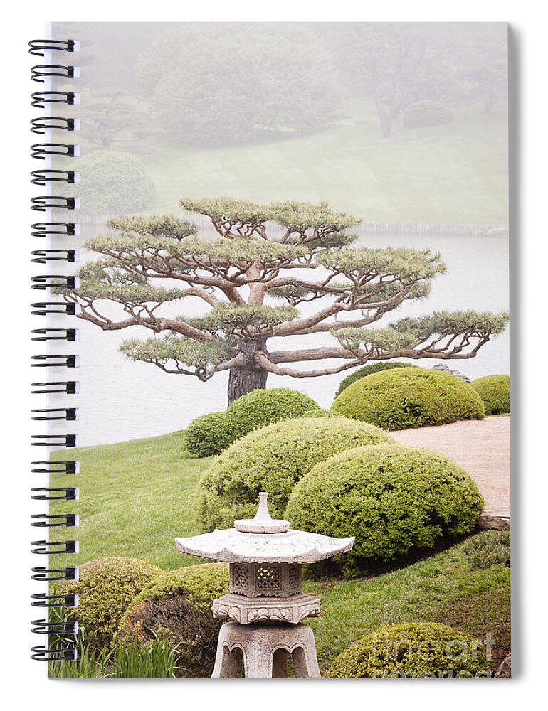 Japanese Garden Spiral Notebook featuring the photograph Japanese Garden by Patty Colabuono