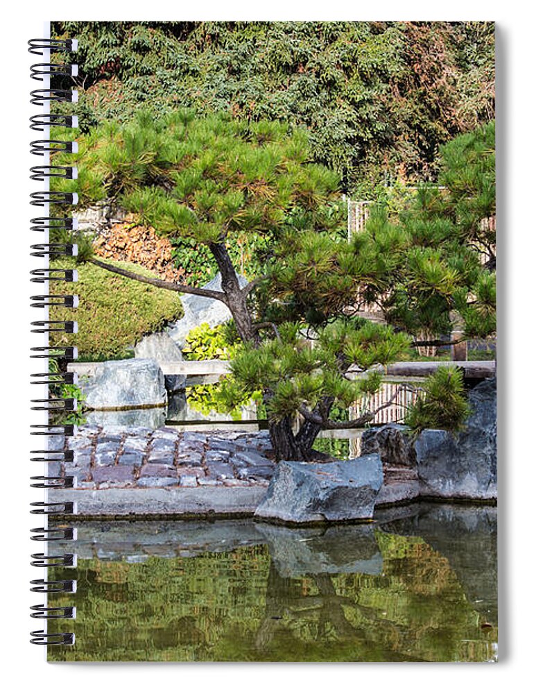 Japanese Garden Spiral Notebook featuring the photograph Japanese Garden by Suzanne Luft