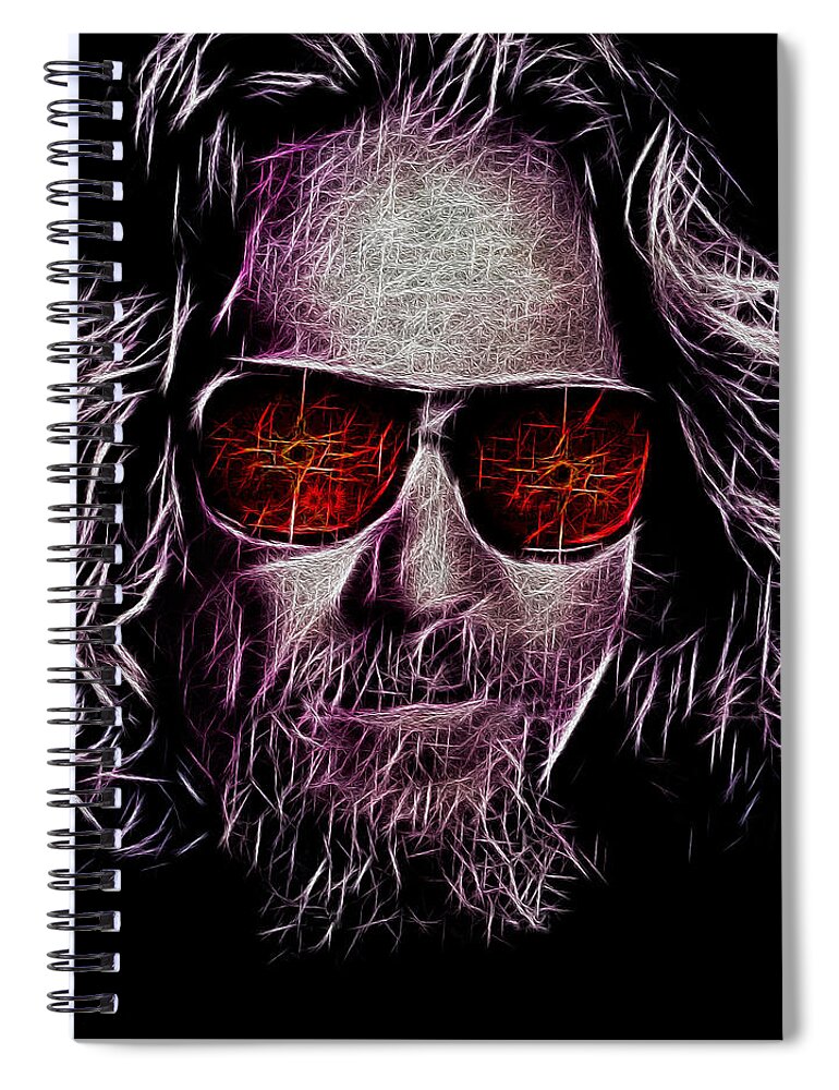 Jeff Spiral Notebook featuring the photograph Jeff Lebowski - The Dude by Bill Cannon