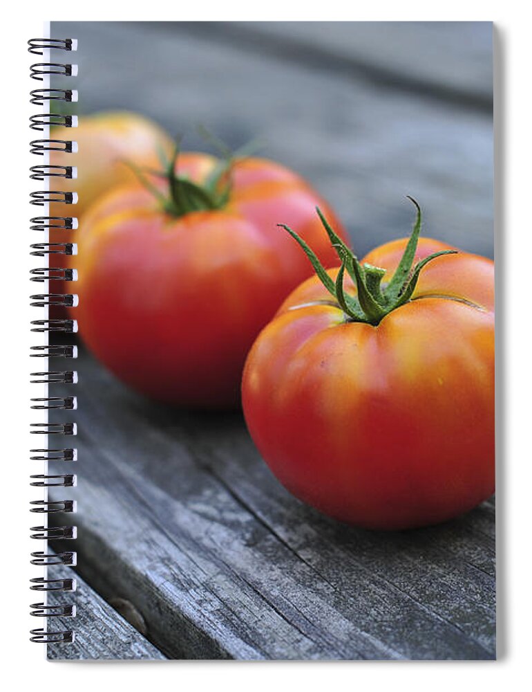 Jersey Tomatoes Spiral Notebook featuring the photograph Jersey Tomatoes by Terry DeLuco