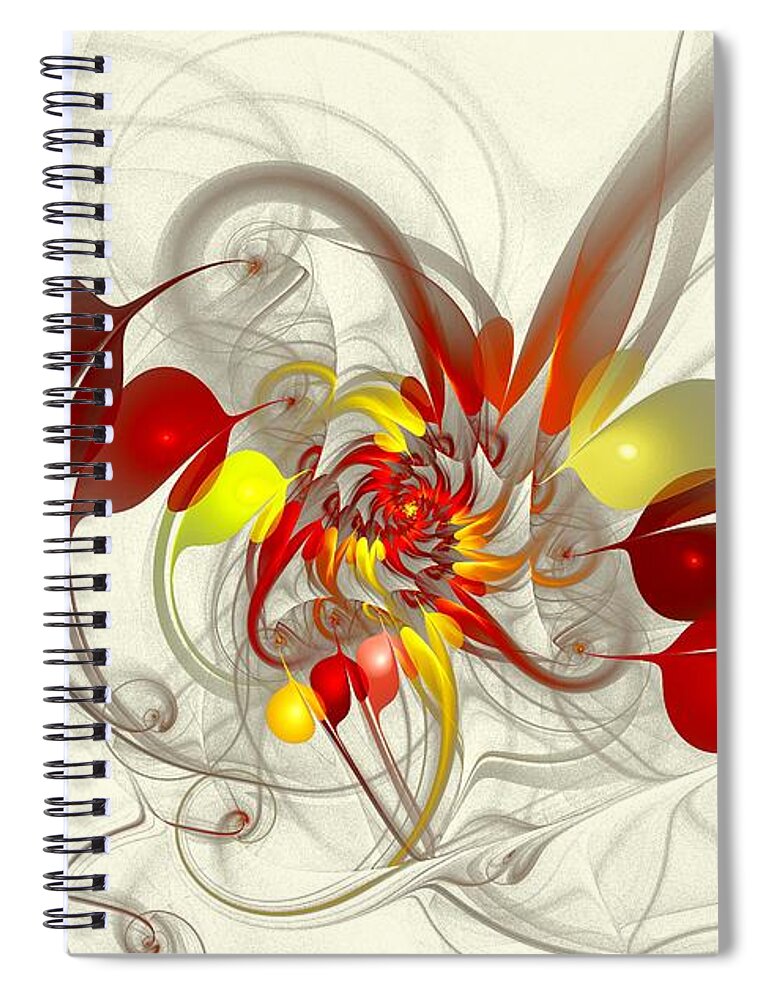 Jester Spiral Notebook featuring the digital art Jester by Anastasiya Malakhova