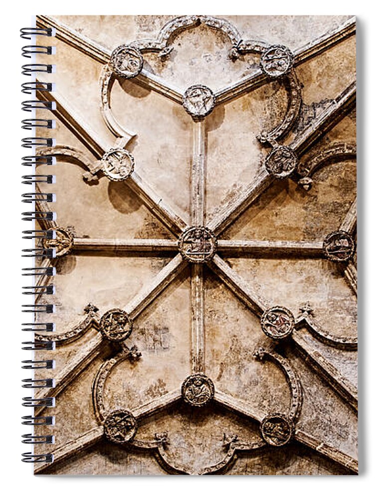 Jesus Spiral Notebook featuring the photograph Jesus on a Ribbed Ceiling by Weston Westmoreland