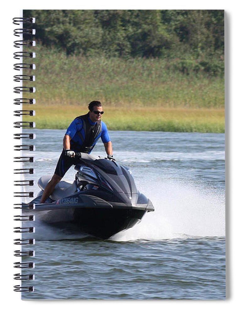 Jet Skier Spiral Notebook featuring the photograph Jet Skier by John Telfer