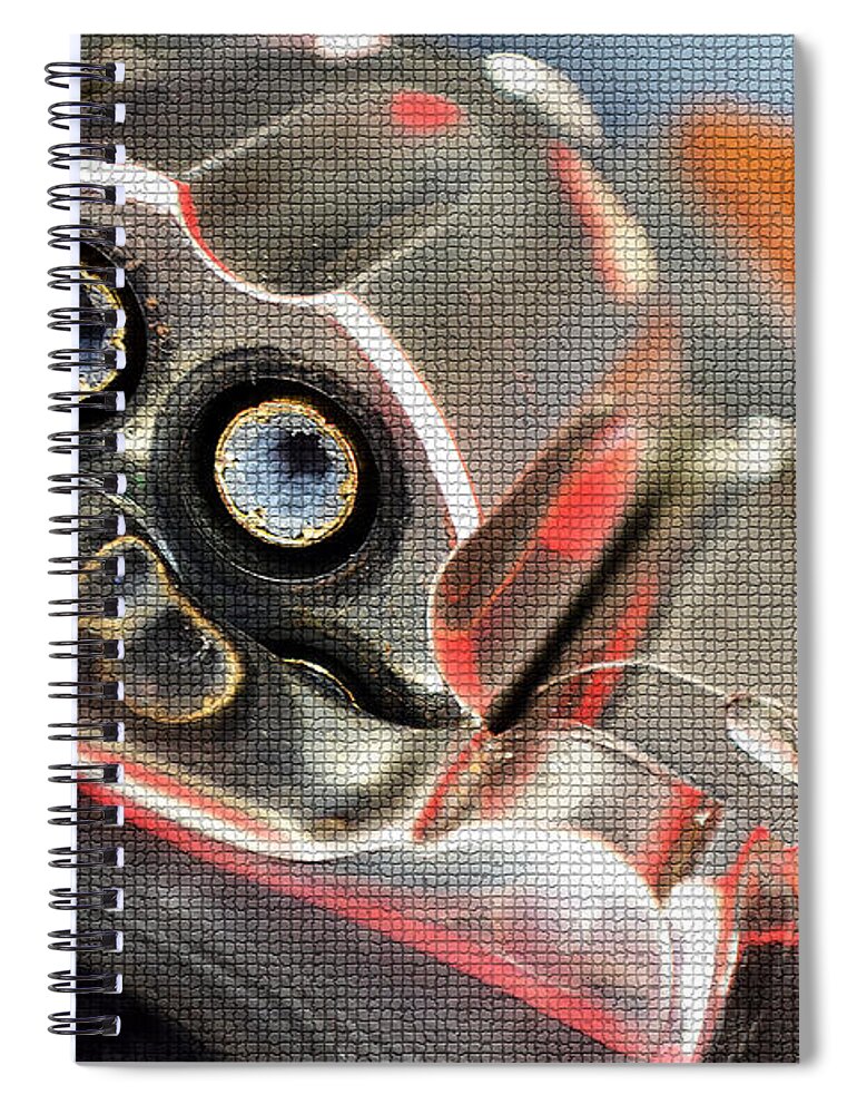 Weapon Spiral Notebook featuring the digital art JHP by Jorge Estrada