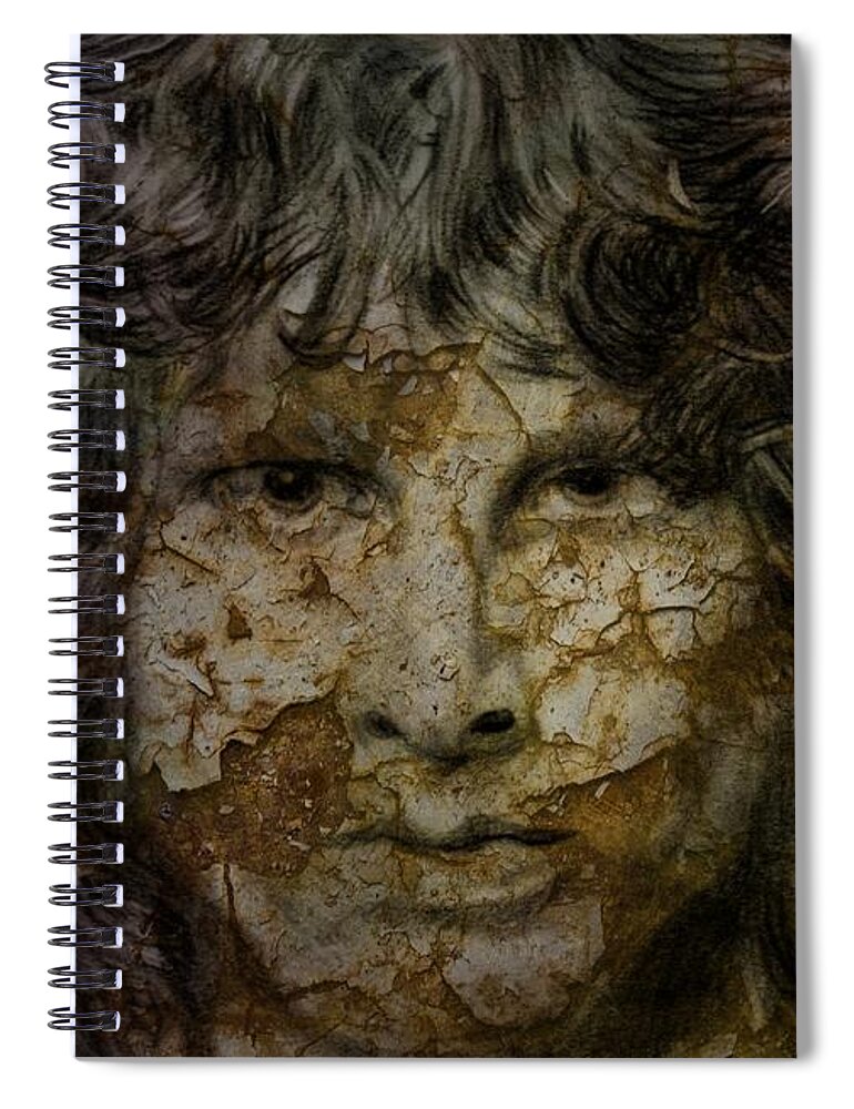 The Doors Painting Spiral Notebook featuring the digital art Jim Morrison by Louis Ferreira
