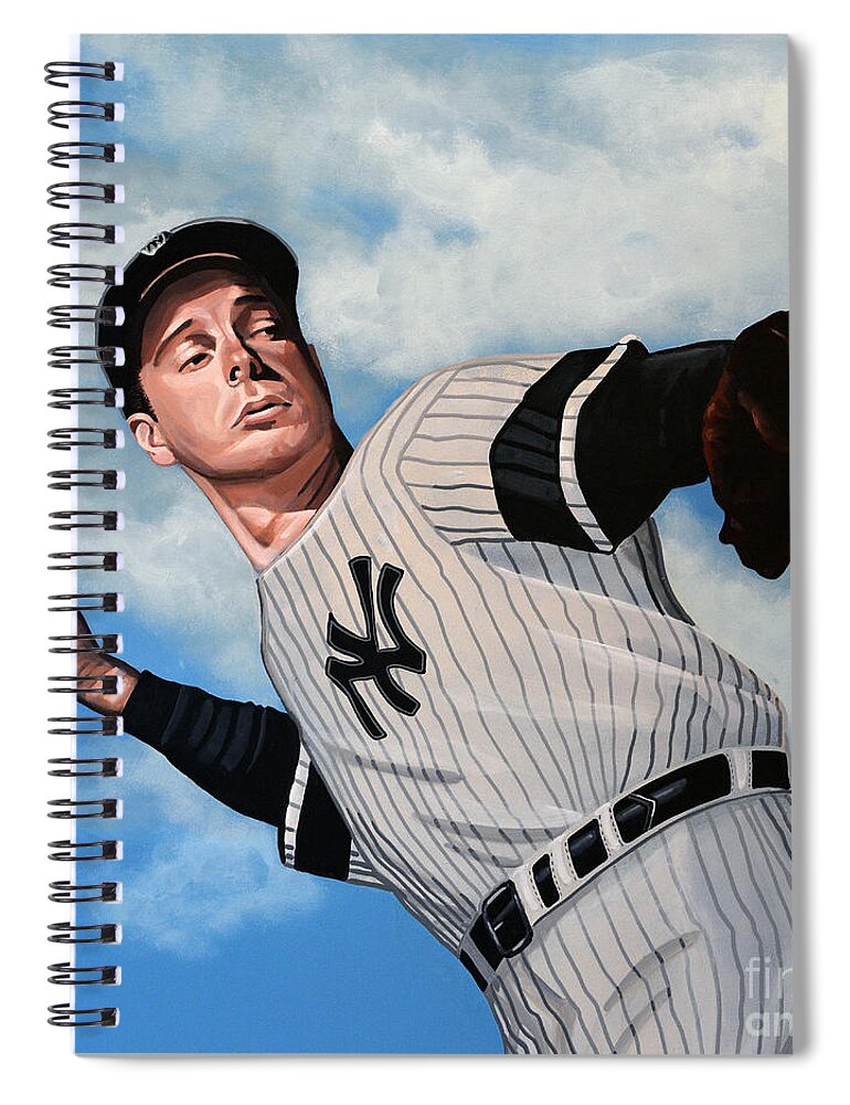 Joe Dimaggio Spiral Notebook featuring the painting Joe DiMaggio by Paul Meijering