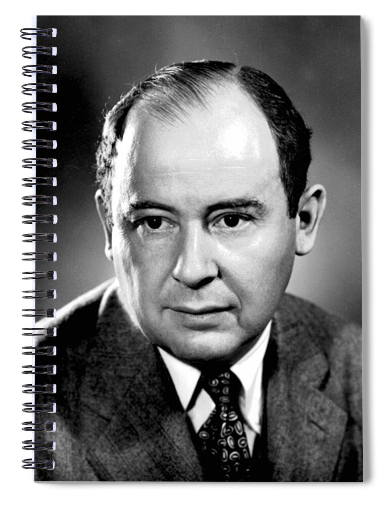 Science Spiral Notebook featuring the photograph John Von Neumann, Hungarian-american by Science Source