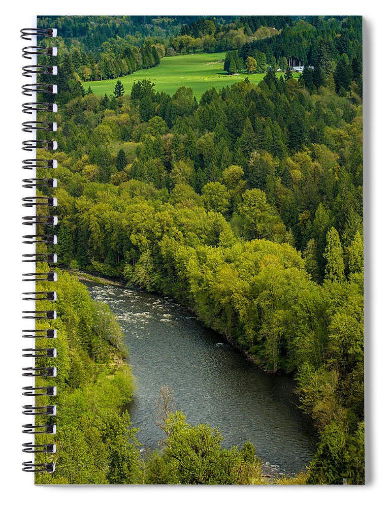 Jonsrud Spiral Notebook featuring the photograph Jonsrud Viewpoint - Oregon by Gary Whitton