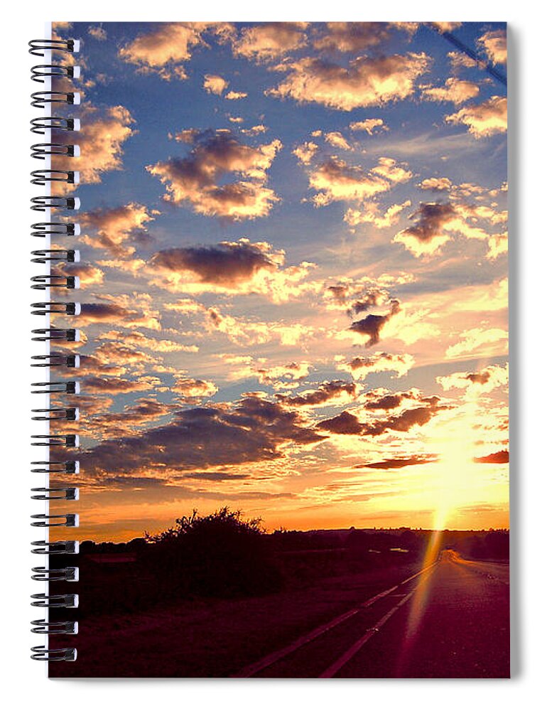 Journey To The Sun Spiral Notebook featuring the photograph Journey To The Sun by Nina Ficur Feenan