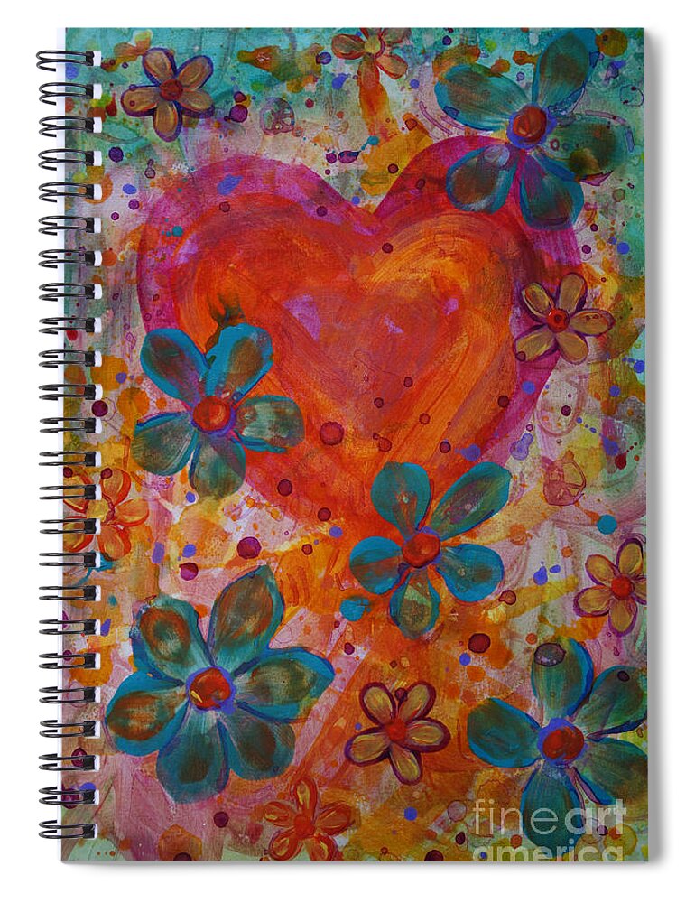 Joyful Noise Spiral Notebook featuring the painting Joyful Noise by Jacqueline Athmann