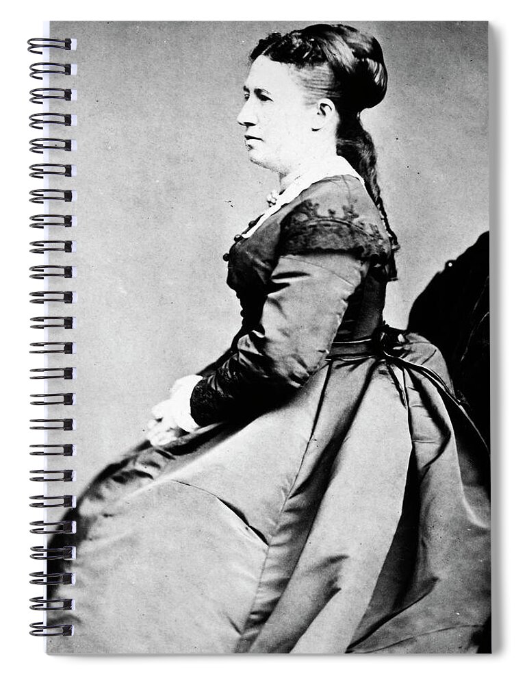 1870 Spiral Notebook featuring the photograph Julia D by Granger