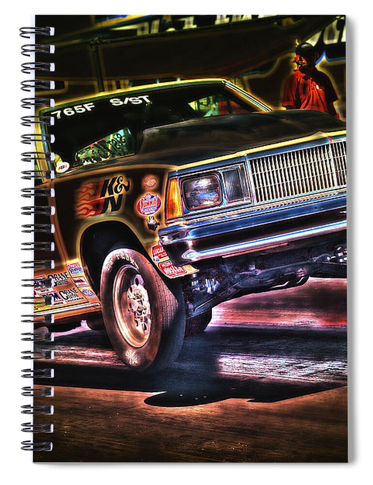 Chevelle Spiral Notebook featuring the digital art Jumping Chevelle by Richard J Cassato