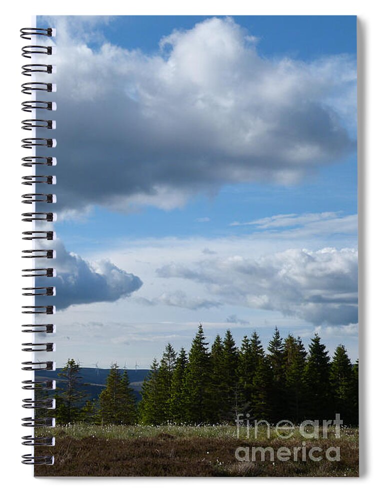 Clouds Spiral Notebook featuring the photograph June Sky - Strathspey by Phil Banks