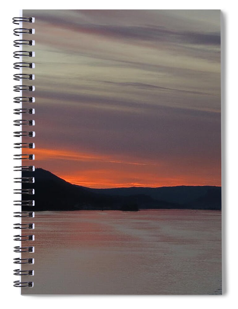 Sunset Spiral Notebook featuring the photograph Juneau Alaska by Jennifer Wheatley Wolf