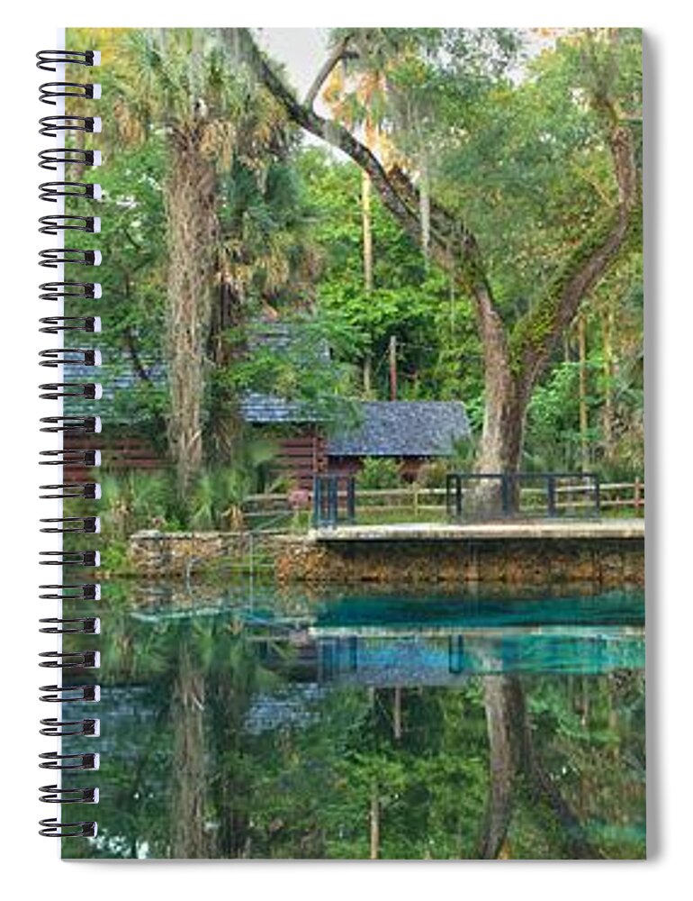 Juniper Springs Spiral Notebook featuring the photograph Juniper Springs Panorama by Adam Jewell