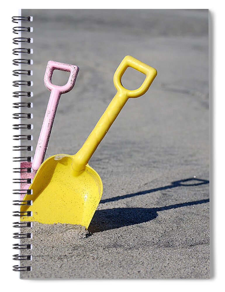 Richard Reeve Spiral Notebook featuring the photograph Just Diggin the Beach by Richard Reeve