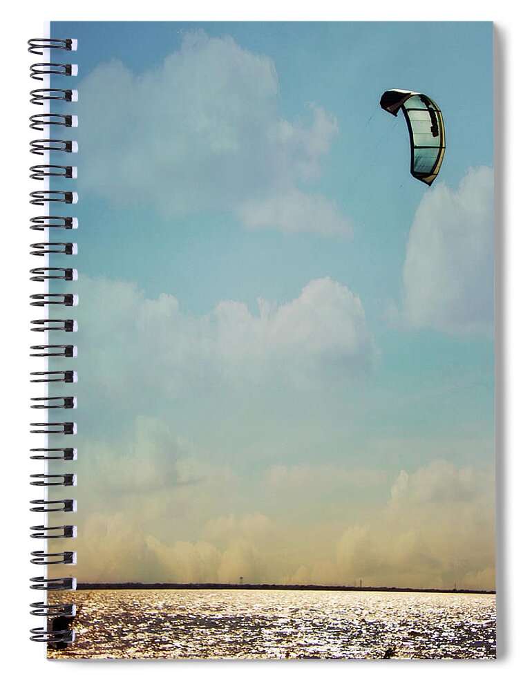 Hefner Spiral Notebook featuring the photograph Just Enough Wind by Lana Trussell