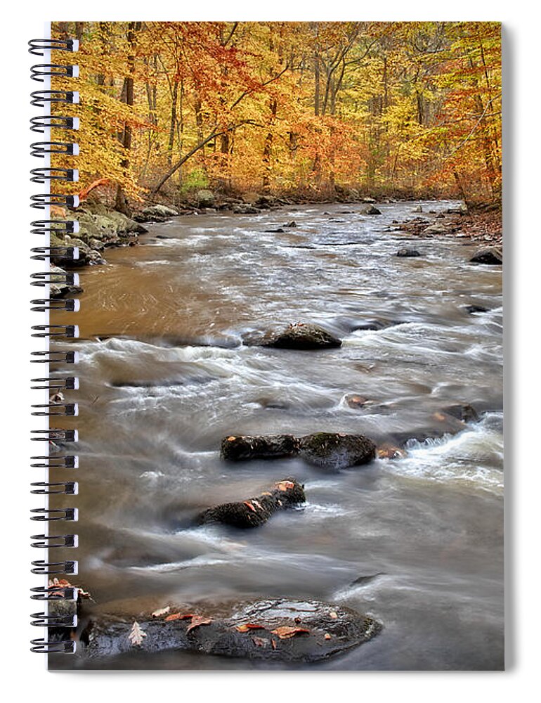 Brooks Spiral Notebook featuring the photograph Just Going With The Flow by Susan Candelario