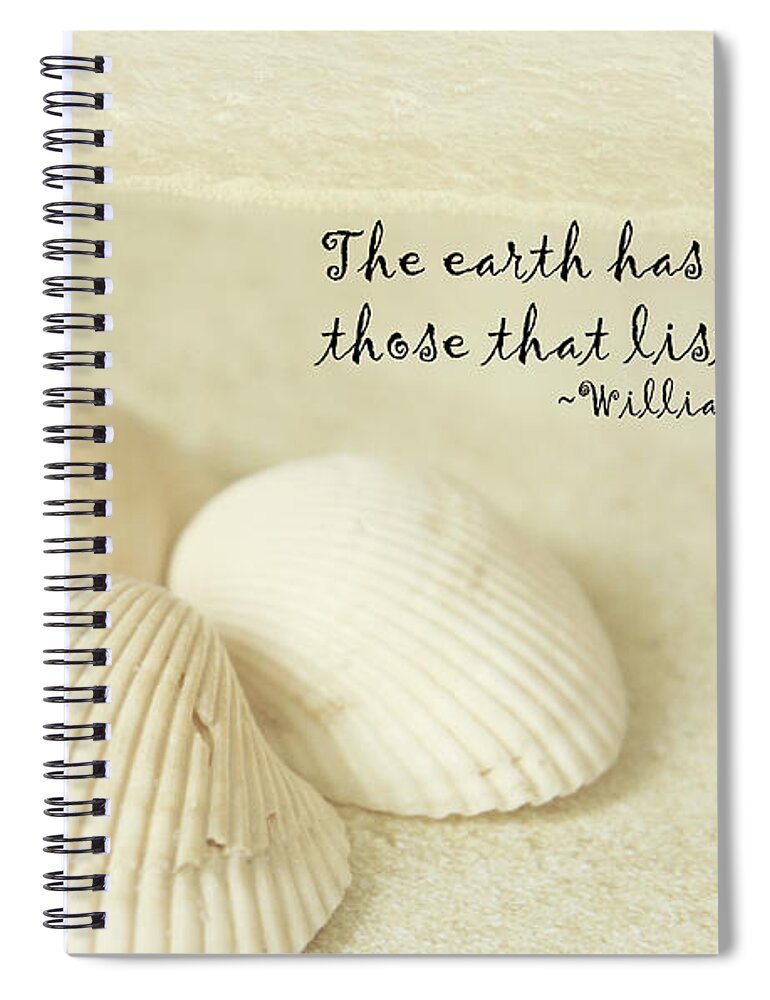 Ocean Spiral Notebook featuring the photograph Just Listen by Pam Holdsworth