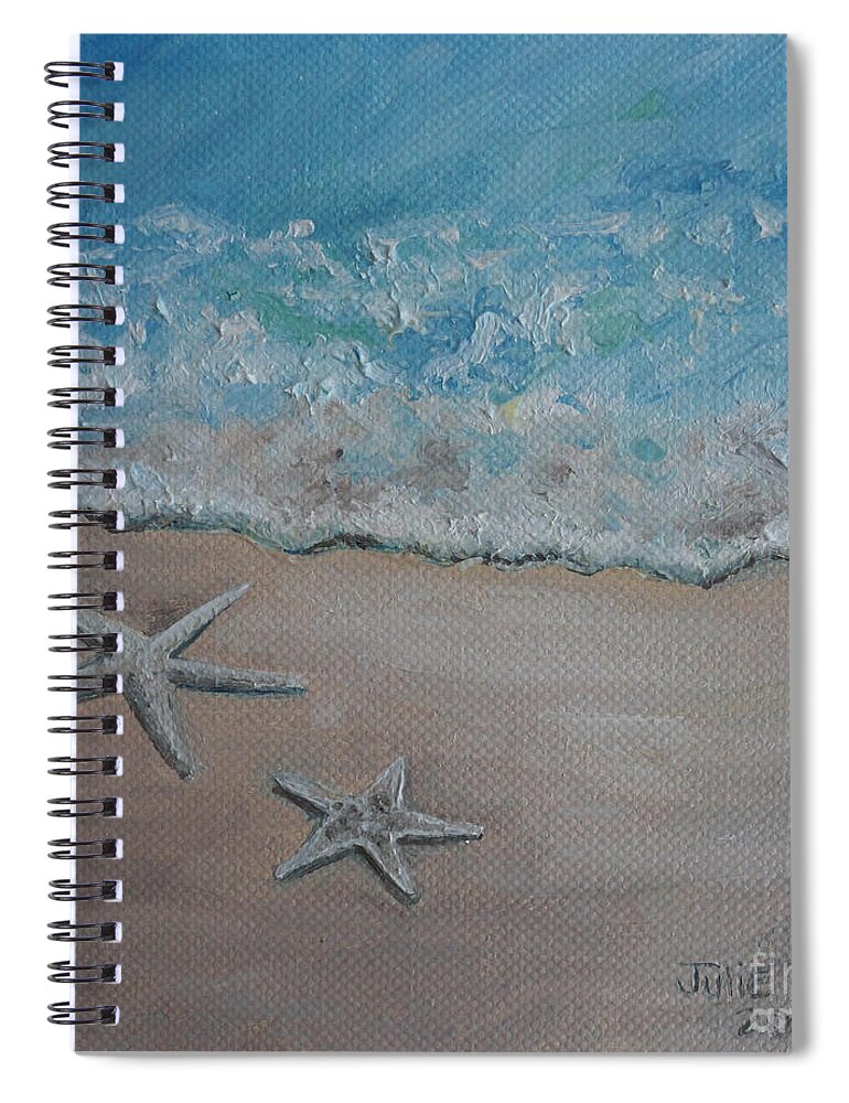 Sea Spiral Notebook featuring the painting Just The Two Of Us by Julie Brugh Riffey