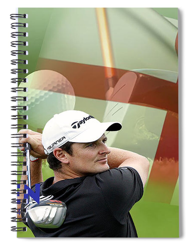 Play Spiral Notebook featuring the photograph Justin Rose by Spikey Mouse Photography