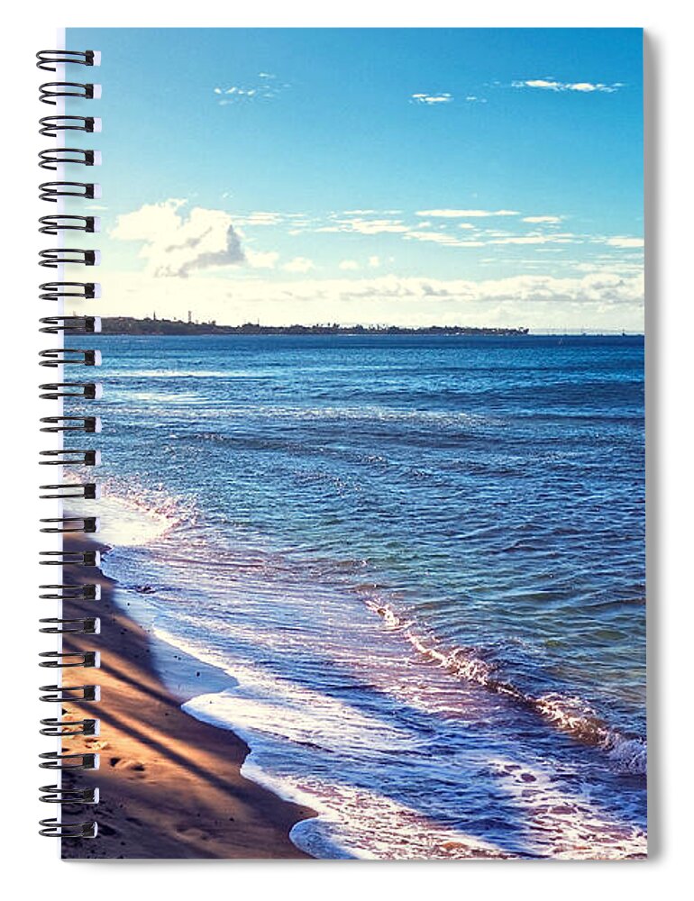 Hawaii Spiral Notebook featuring the photograph Kaanapali Beach by Lars Lentz