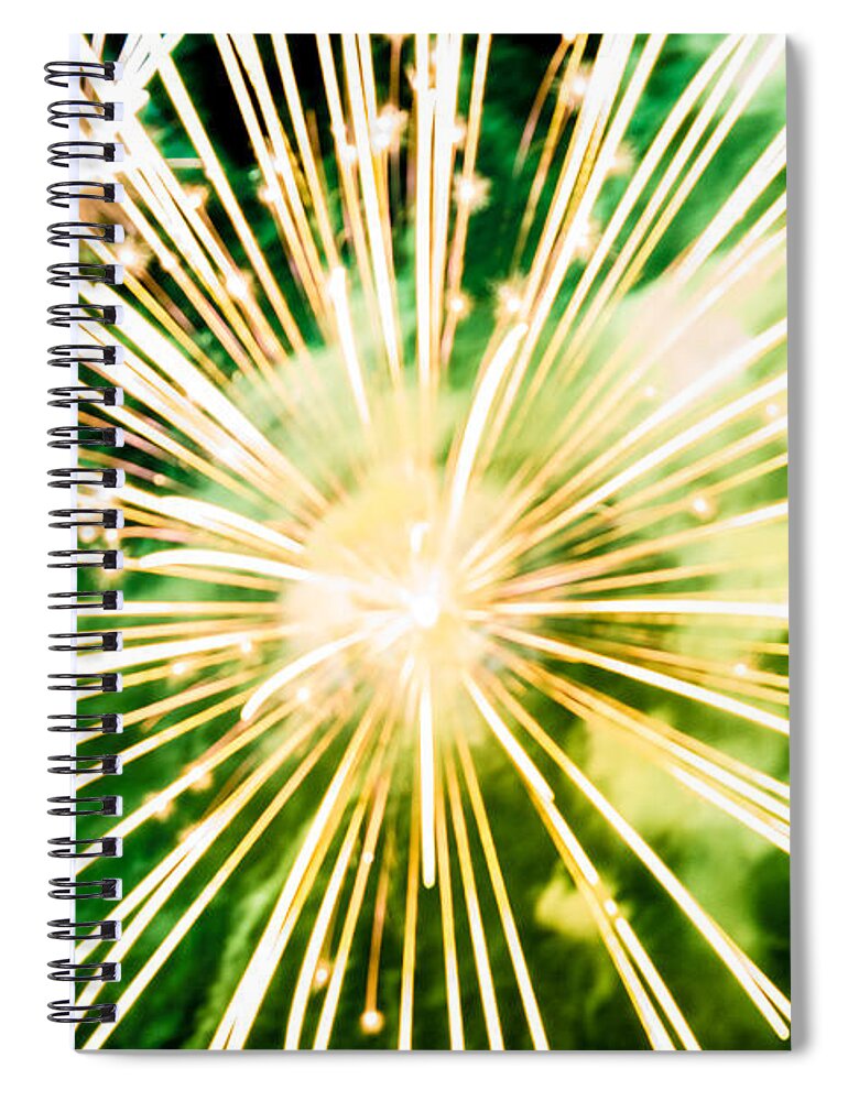 Firework Spiral Notebook featuring the photograph Kaboom by Suzanne Luft