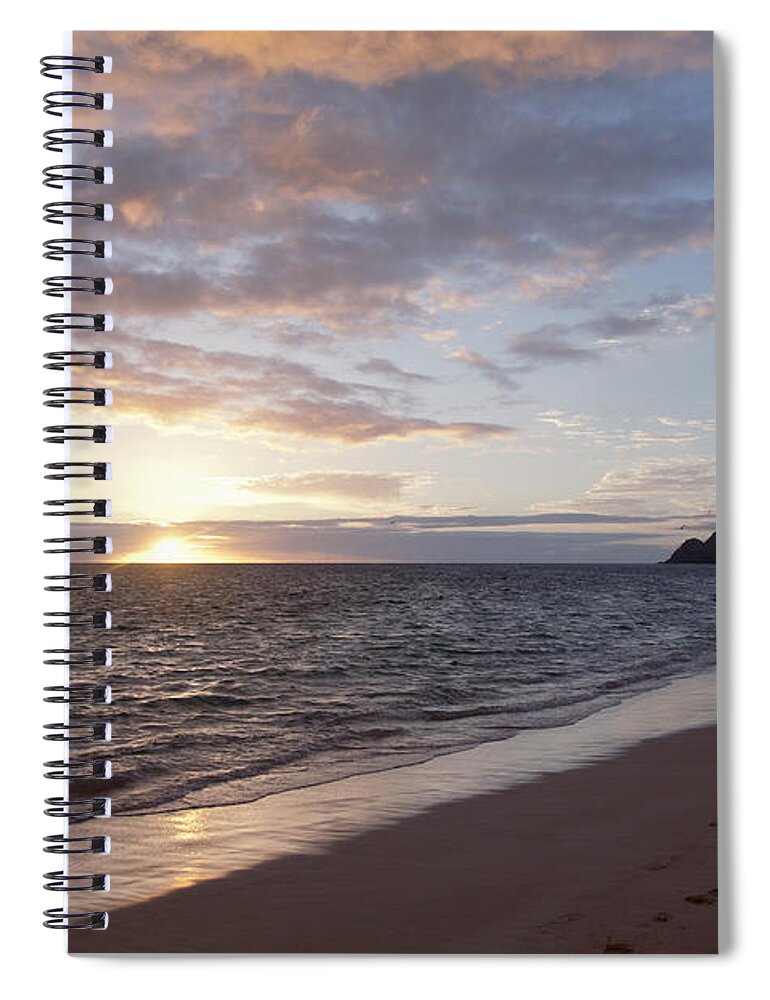 Amazing Spiral Notebook featuring the photograph Kailua Sunset by Brandon Tabiolo