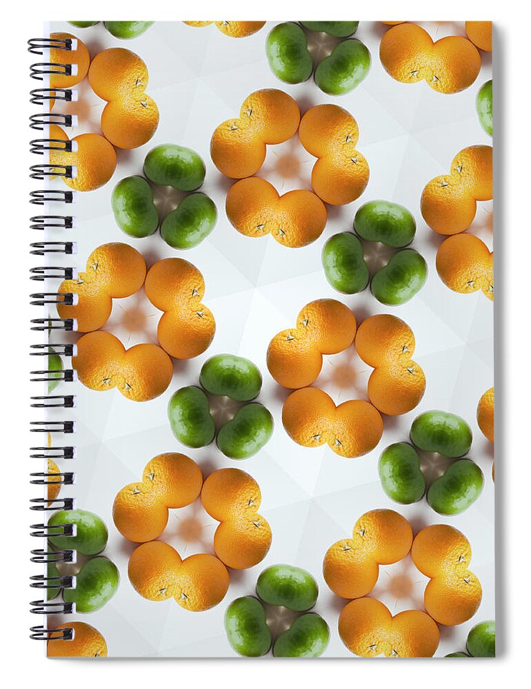 Yellow Spiral Notebook featuring the photograph Kaleidoscope Of Grapefruits And Limes by Hiroshi Watanabe