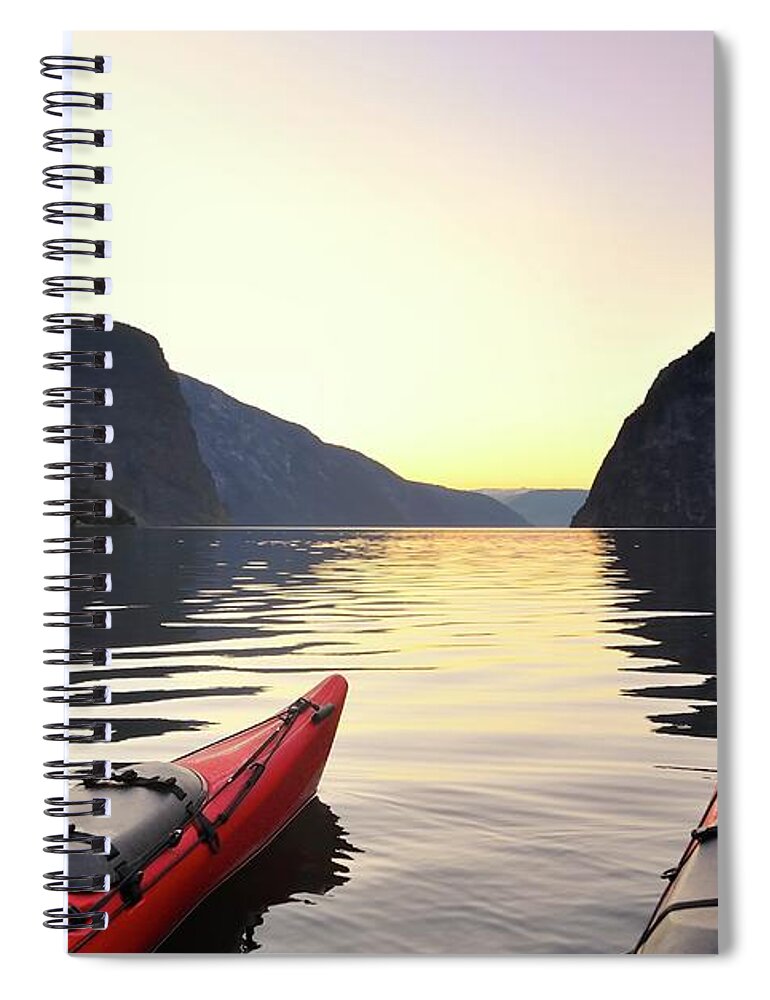 Scenics Spiral Notebook featuring the photograph Kayak In Norway by Sjo
