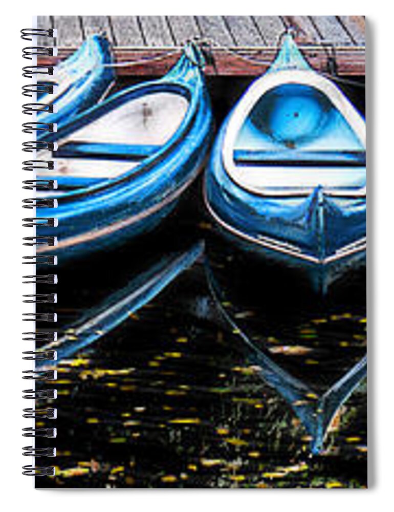Kayak Spiral Notebook featuring the photograph 10179 Kayak's by Colin Hunt