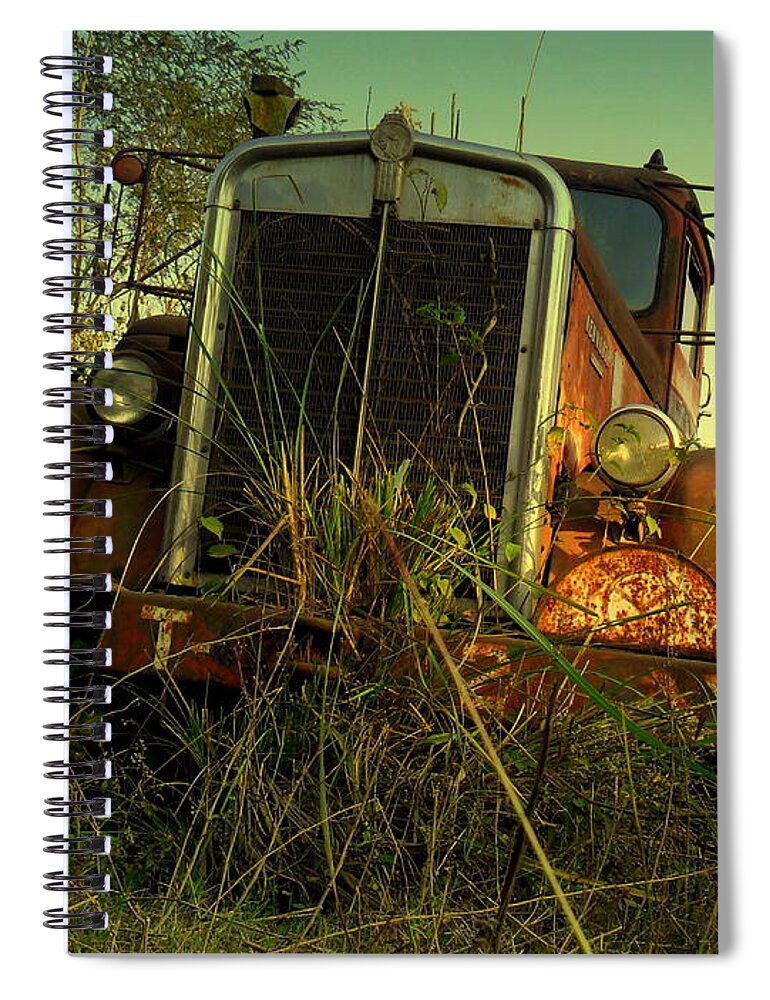 Wallpaper Buy Art Print Phone Case T-shirt Beautiful Duvet Case Pillow Tote Bags Shower Curtain Greeting Cards Mobile Phone Apple Android Nature Old American Spiral Notebook featuring the photograph Kenworth 2 by Salman Ravish
