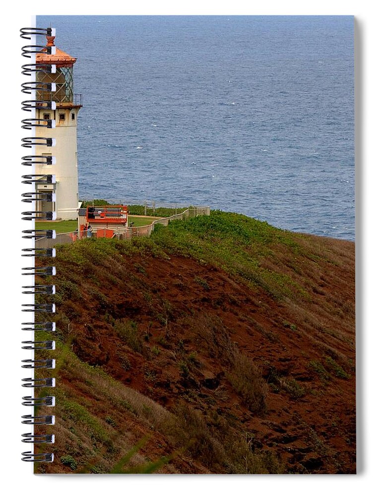 Hawaii Spiral Notebook featuring the photograph Kilauea Lighthouse by Caroline Stella