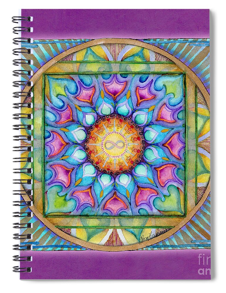 Mandala Spiral Notebook featuring the painting Kindness Mandala by Jo Thomas Blaine