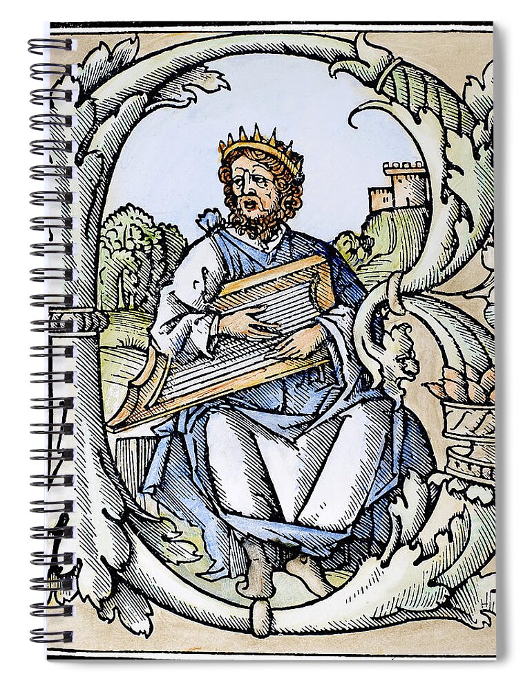 10th Century B.c Spiral Notebook featuring the painting King David (d by Granger