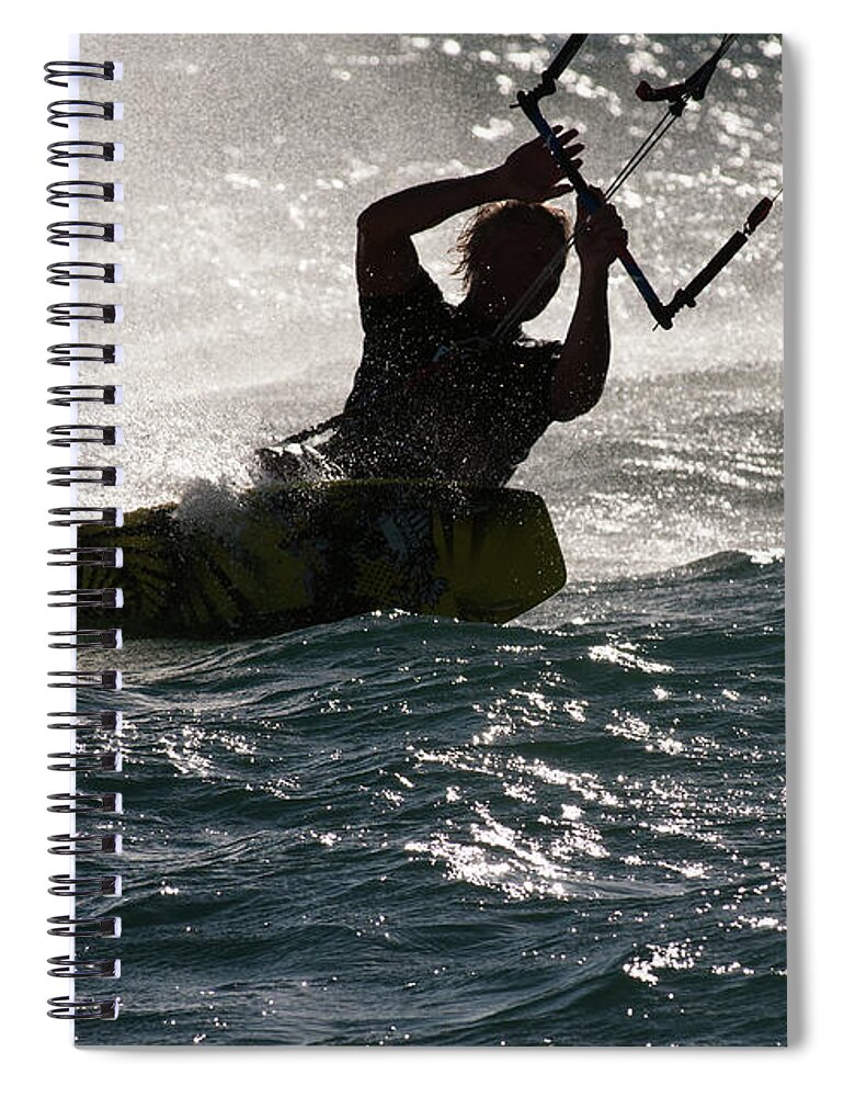 Australia Spiral Notebook featuring the photograph Kite Surfer 02 by Rick Piper Photography